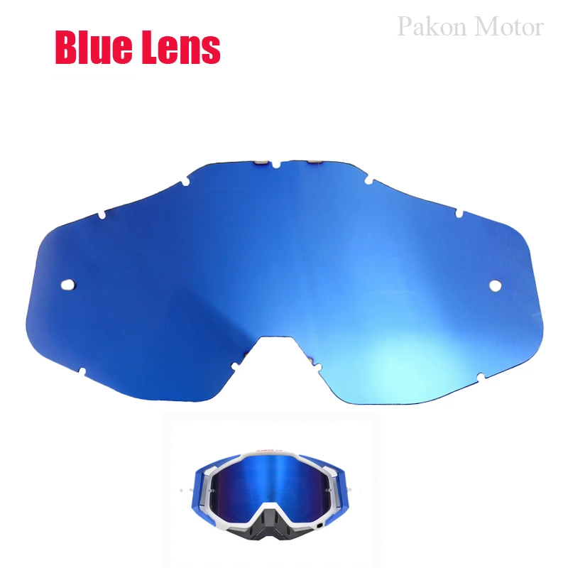 100 motorsykkelbriller menn motocrossbriller hjelm mx moto terrengsykkel atv ski utendørs sport glass scooterbriller maske: Blå