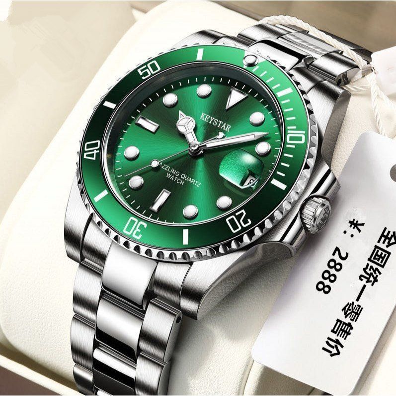 Vert D'eau Monstre Fantôme De L'eau Étanche Calendrier Lumineux Montre homme Mécanique Automatique Montre Pour Hommes Véritable Suisse