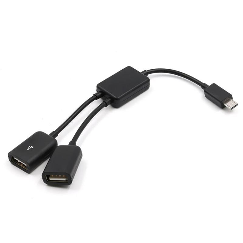 Micro USB naar 2 OTG Dual Port HUB Kabel Y Splitter Micro-USB Adapter Converter USB2.0 voor Tablet Android telefoon Muis Toetsenbord