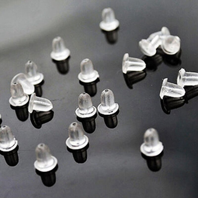 100 Stuks Plastic Earring Pluggen Ear Stud Pluggen Oorbellen Anti Ear Caps Oor Protectors Voor Outdoor Sport Reizen