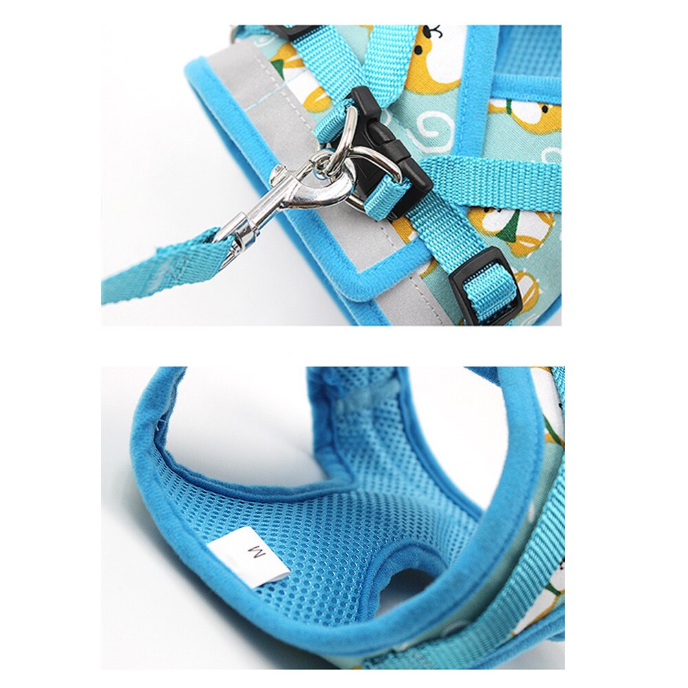 Reflective Pet Harness Leash Dog Vest Harness Adjustable Pet Chest Strap Walking Dog Harness Collar Pet Clothes