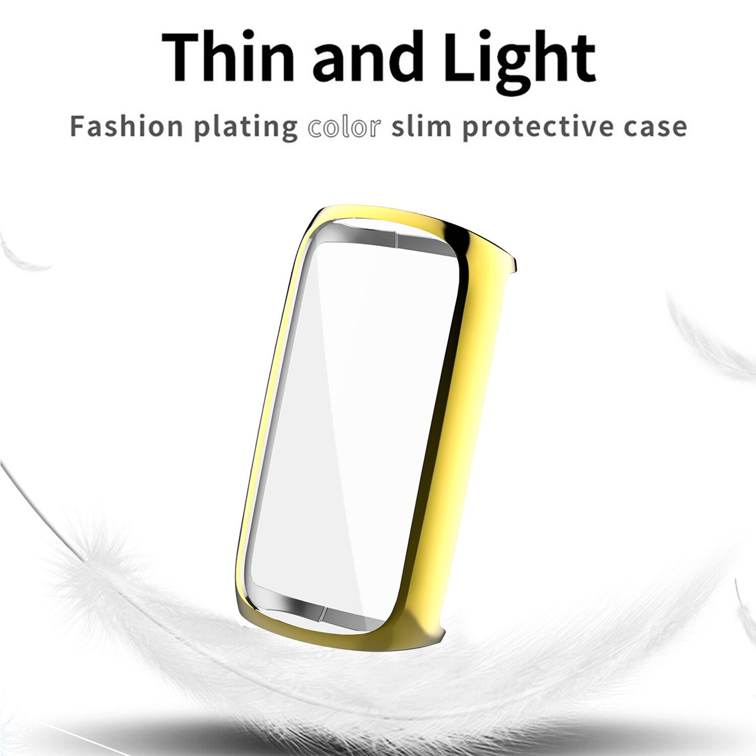 Protective Case For Fitbit Luxe Screen Protector Watch Cover For Fitbit Luxe Watch Band Bumper Plating TPU Durable Case Shell