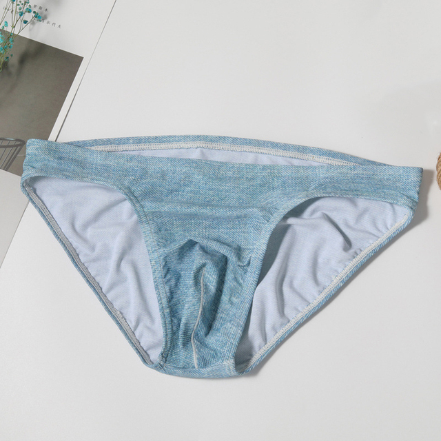 Badeshorts til mænd sexede slip homme leopard underbukser u konvekst undertøj lavtaljet camouflage glat elastisk is #39