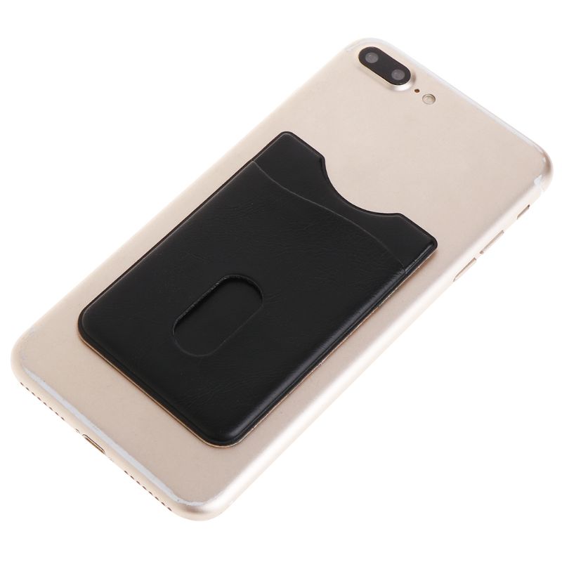 Supporto di Carta di cuoio Adesivo 3M Adesivi ID Carta di Credito Del Telefono Mobile Tasca Posteriore Adesivi Cassa Del Raccoglitore Del Sacchetto Del Sacchetto