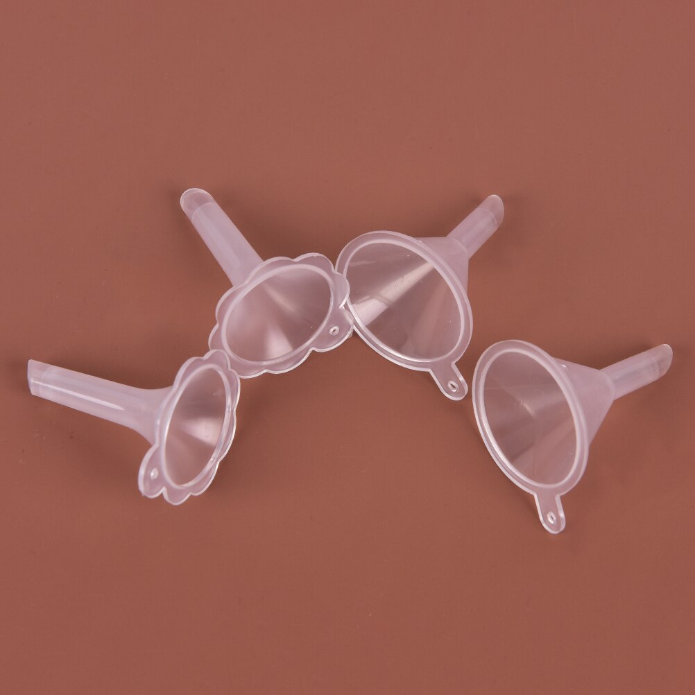 10 Stks/partij Mini Trechter Plastic Kleine Trechters Pp Korte Stem Binnen Hopper Fles Parfum Diffuser Koken Gereedschap