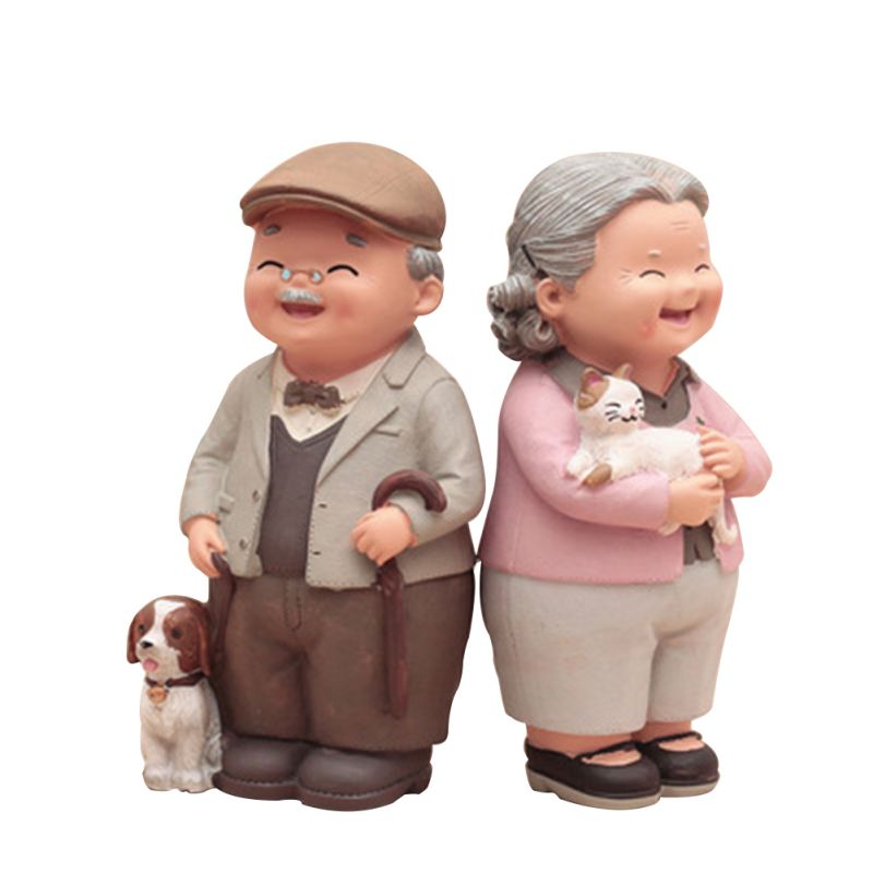 Old Man Home Decorations Small Ornaments Grandparents Old Lady Old Characters Crafts Birthday For Parents