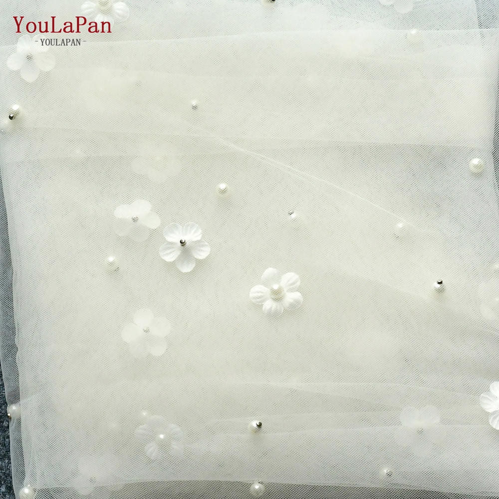YouLaPan V83 Flower Pearl Bridal Veil Floral Veil Kaftan Moroccan Cathedral Wedding Veils Brides Accessories Ashley Carol