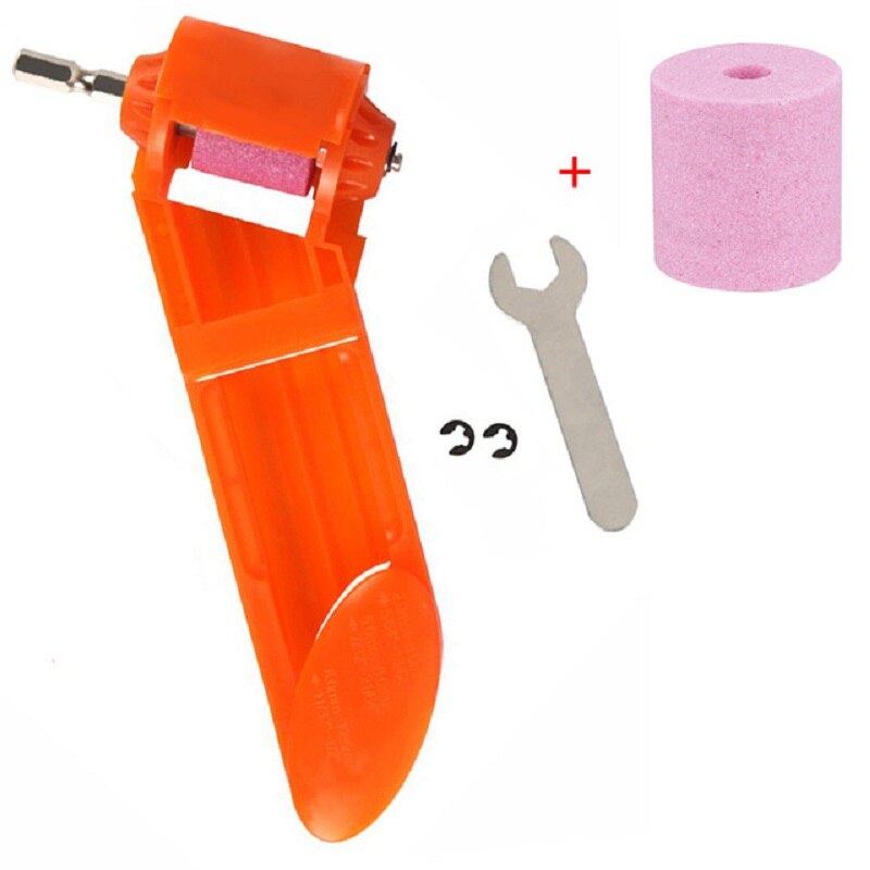 Corundum Grinding Wheel Drill Bit Sharpener Titanium Drill Portable Drill Bit Powered Resisting Polishing Auxiliary Tool: orange