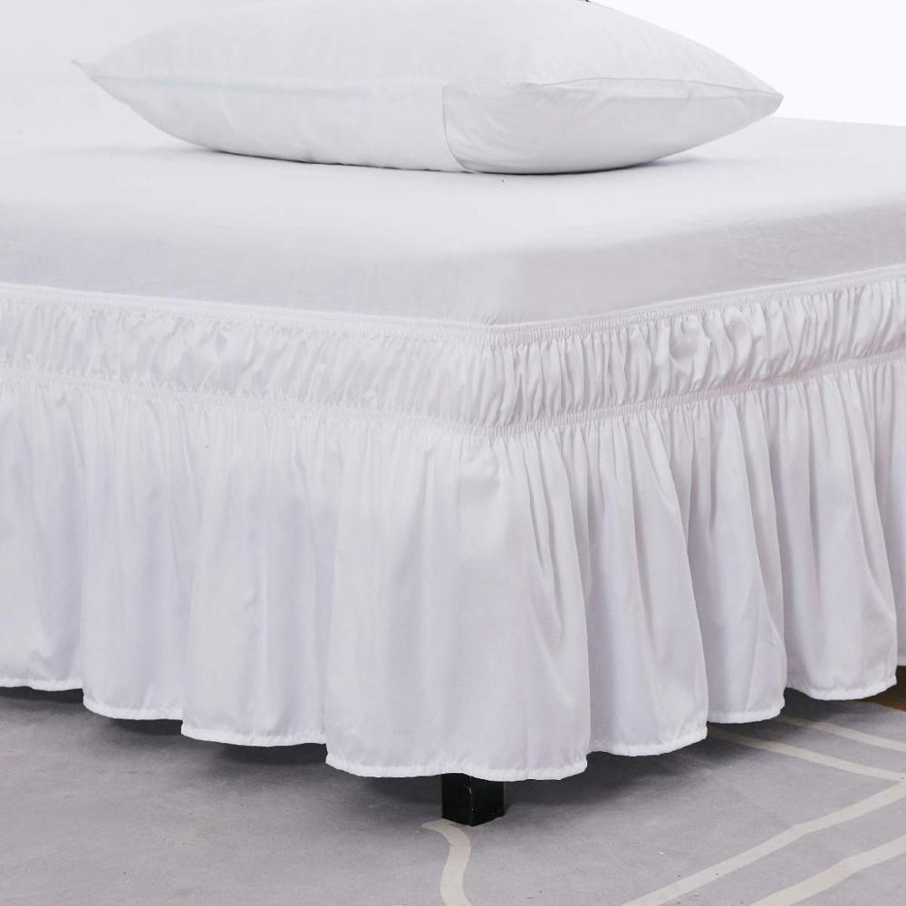 Grande jupe de lit d&#39;hôtel à enrouler, chemises de lit élastiques sans Surface de lit, double/Full/ Queen/ King, taille 38cm, décoration de la maison