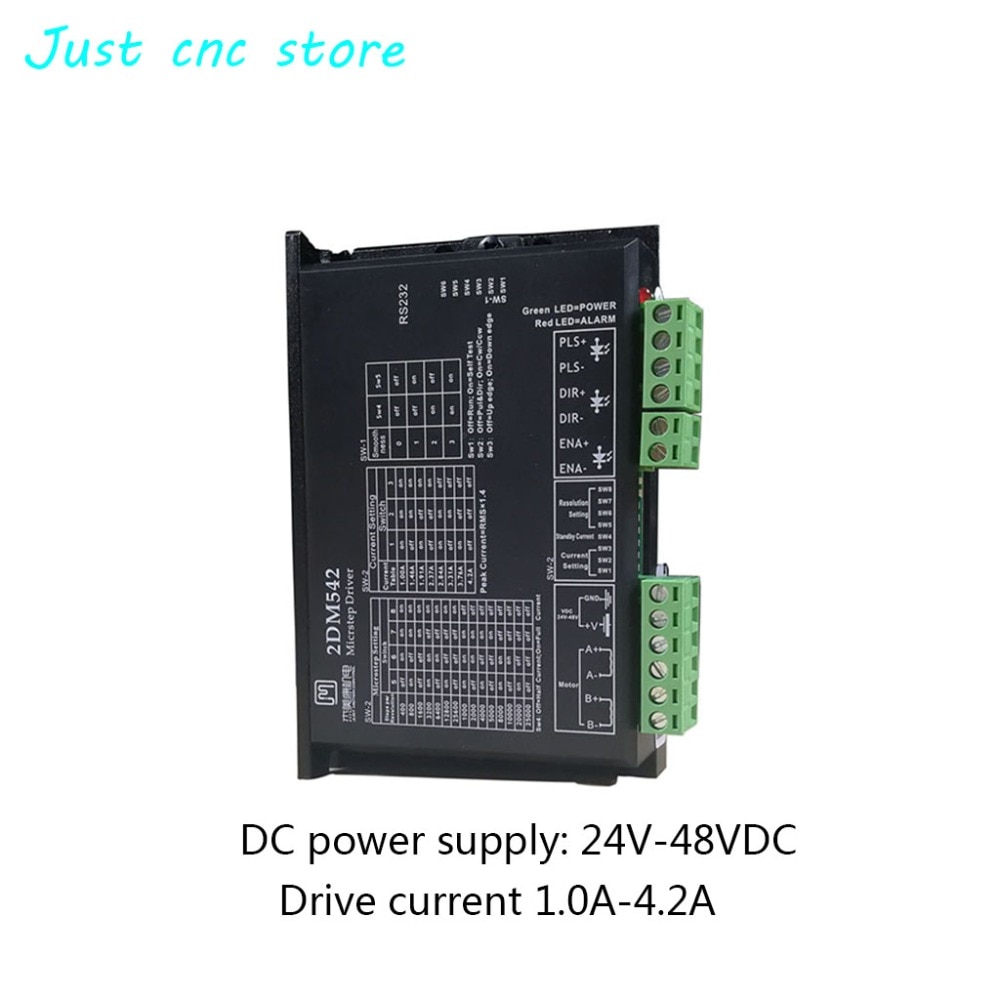 JMC two phase stepper motor driver for 42mm 57mm motor 2DM542 DC 24-50v CNC kit