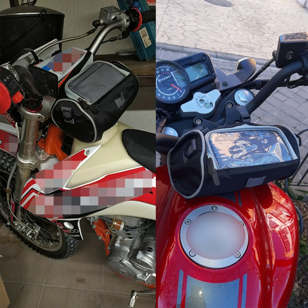 Motorcykel baghåndtag opbevaringspose universal vandtæt forgaffeltaske elbil cykel styretaske kapacitet 2.5l