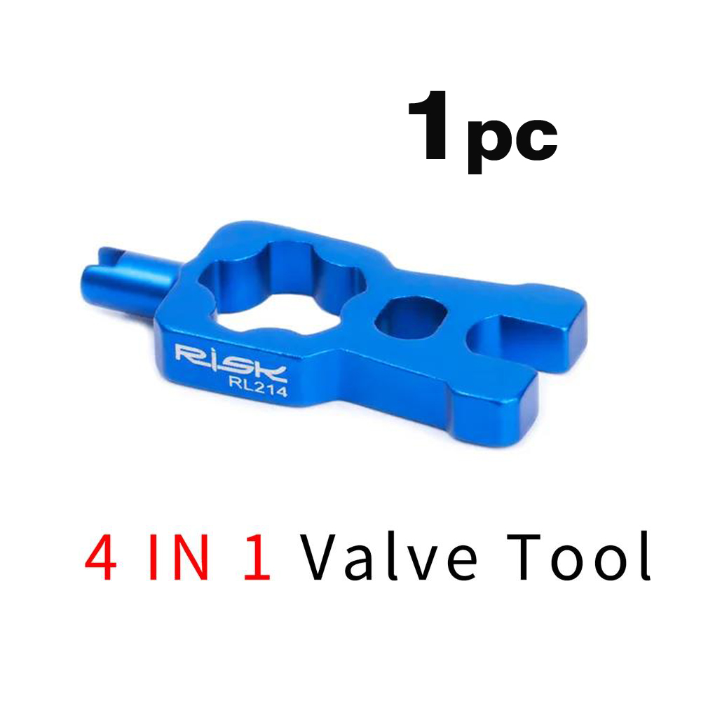 4 IN 1 Ventiel Remover Tool en Aluminium Fiets Presta Ventieldop Schrader Kleppendeksel Stofdicht voor MTB Racefiets
