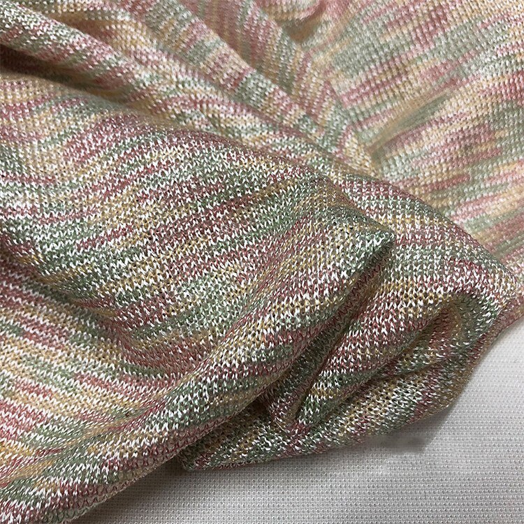 super skin friendly linen elastic mercerizing knitting pure cotton color silk like fabric imported jacquard cotton fabric