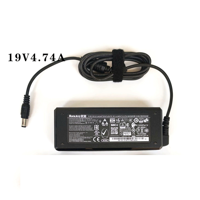 Original 19V 4.74A 90W AC DC Adapter For Huntkey HKA09019047-6U HKA09019047-6D Intel NUC all in one Laptop Power Supply Charger: WHITE