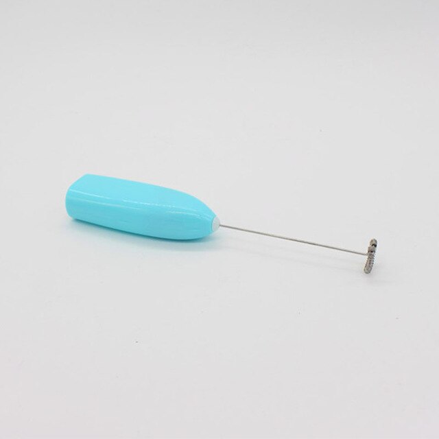 multi-color Electric Handle Egg Beater Milk Stirrer Frother Foamer Coffee Whisk Mixer Juice Stirrer Kitchen Gadget: B 1pcs