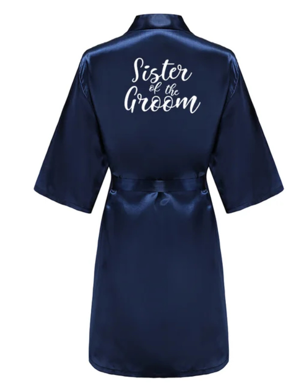 Satin- Seide Roben Hochzeit Bademantel Braut Brautjungfer murmeln Trauzeugin Kleid Frauen Kleidung Nachtwäsche: XL / Himmel Blau