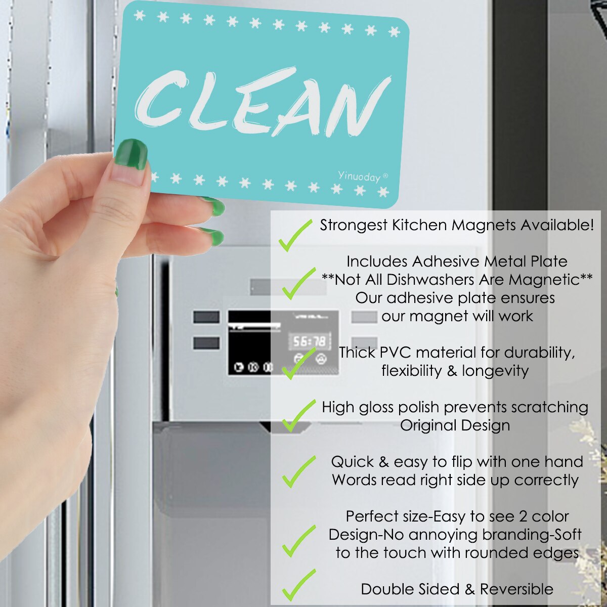 Dirty Clean Sign Dishwasher Magnet Clean Dirty Sign Reversible Double Sided Dish Washer Clean Dirty Indicator