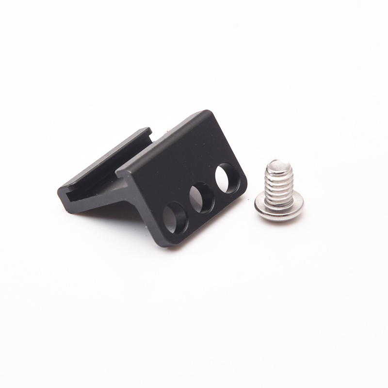 Cold Shoe Mount Adapter for DSLR Camera Rig Attach to Side Cage and L Bracket Plate Handle monitor light MIC with 1/4" Screws: Red