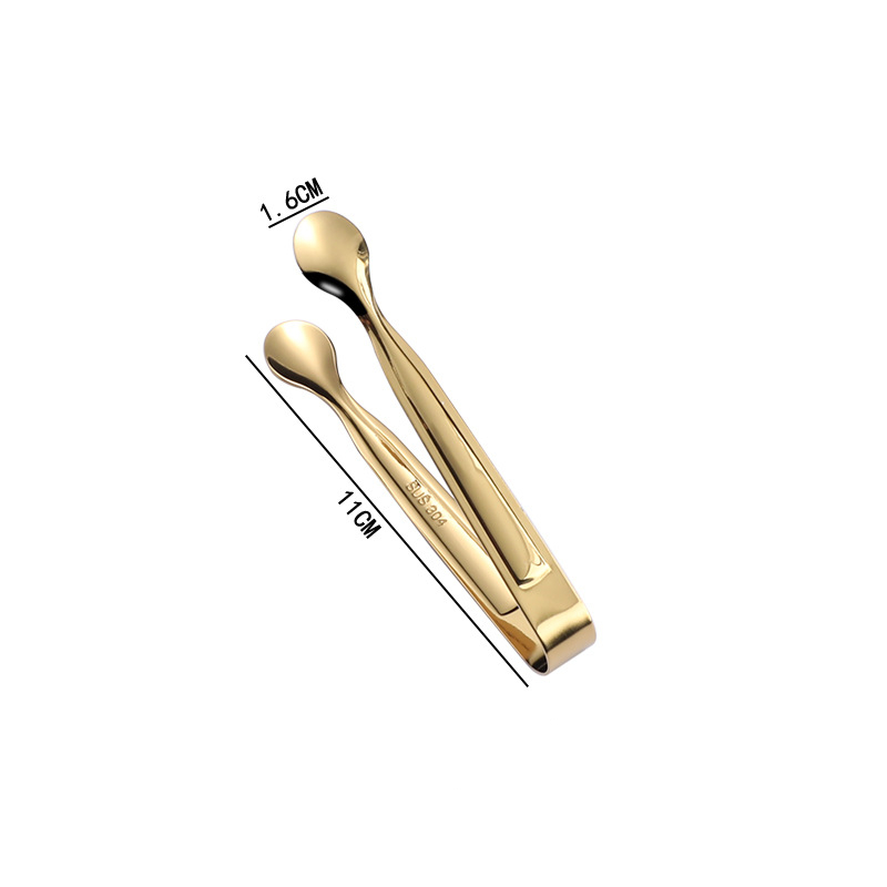 304 Stainless Steel Round Ice Clip Sugar Cube Clip Towel Clip Coffee Candy Clip Small Food Clip Coffee Restaurant Supplies: 05