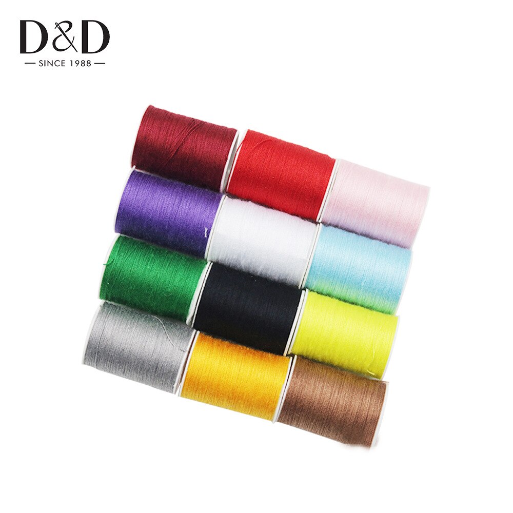 12pcs/set Sewing Threads Multicolor Polyester Quilting Stitching Embroidery Thread Hand Sewing Accessories DIY