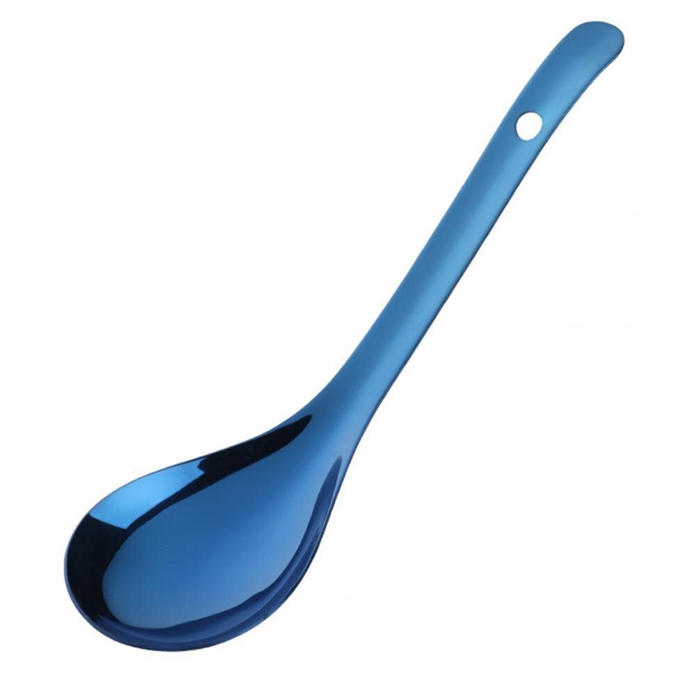 Good Spoon High Durability Practical Soup Spoon Rice Shovel Buffet Banquet Serving Spoon for Dorm Soup Spoon: Blue