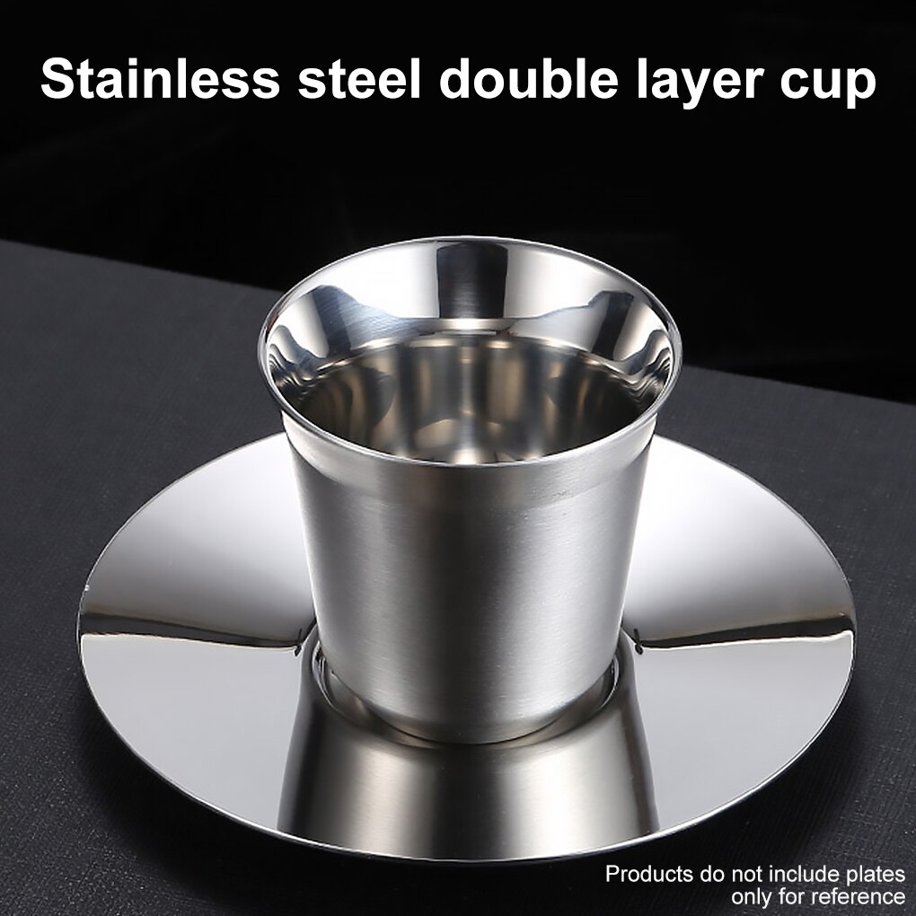 Stainless Steel Coffee Cup 2-layer Insulated Coffee Mug for Drinking Water Tea Beer Cocktails