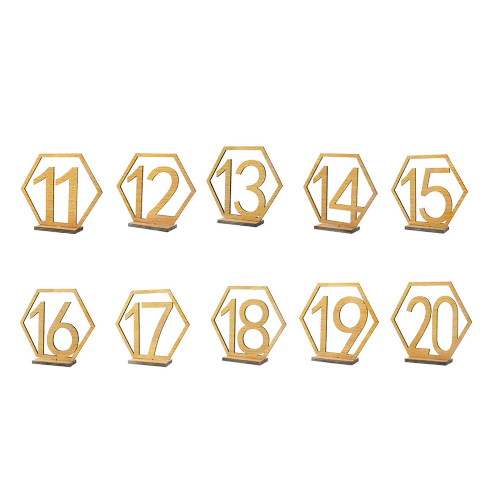 10pcs Digital Table Number Signs for Wedding Birthday Party Decoration Table Seat Catering Decorations Cards Welcome Signs: 11-20