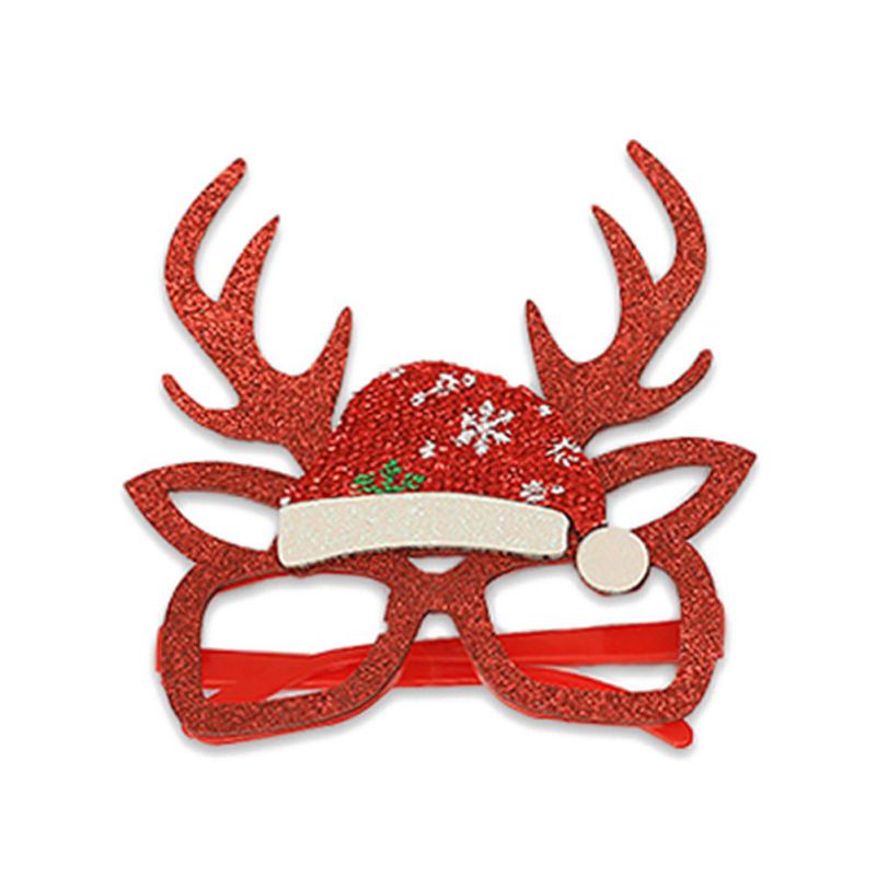 Dziewczęce świąteczne opaski na głowę i okulary dekoracje śliczne brokatowe poroże dorosłe dzieci święta bożego narodzenia rekwizyty na przyjęcia