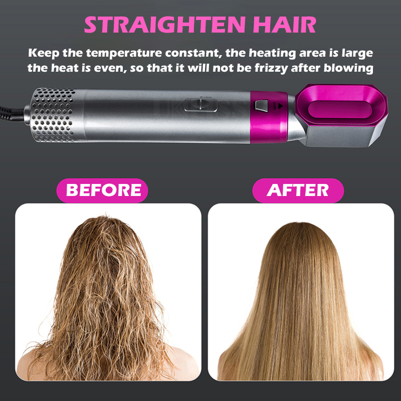 5 In 1 Air Styler Electric Hair Dryer Hair Curler Hair Styler Straightener Brush Comb Straighteners Curling Automatic Curling Ir