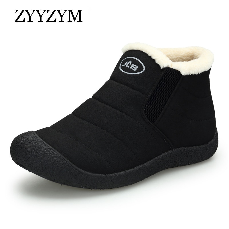 Zyyzym herrstövlar vinter håll värmen snökängor unisex plysch bomullsskor herrstövlar vinterstövlar bota coturnos masculino