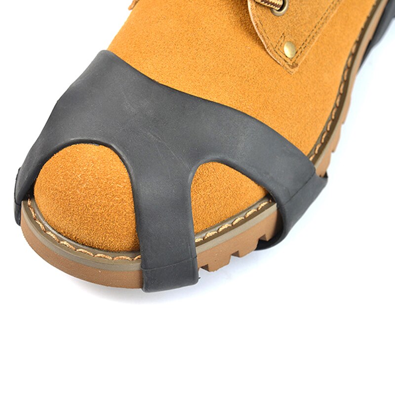 1 Pair Ice Snow Grips Cleat Over Shoe Boot Rubber Spikes Anti Slip Studs Crampons Stretch Footwear 10 Steel Studs