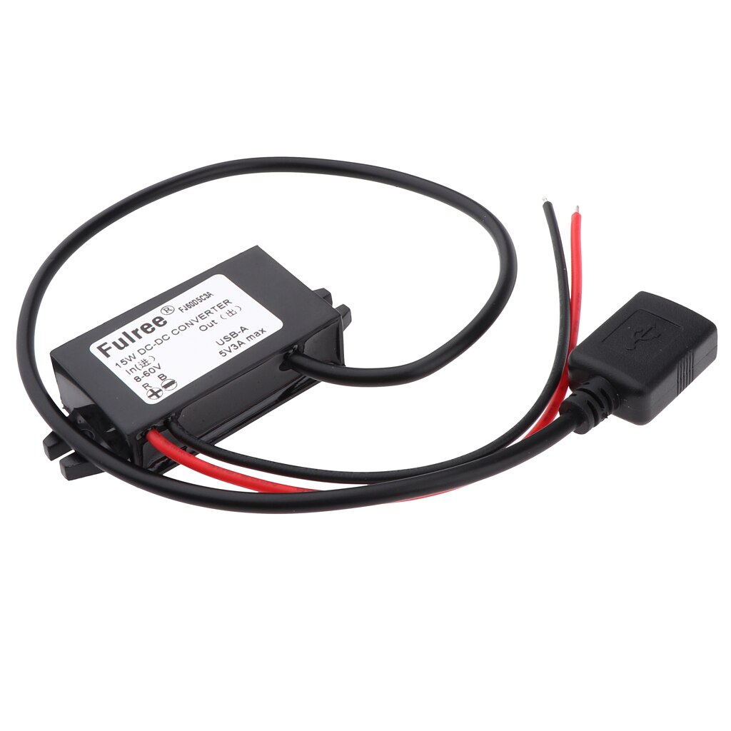 8-60v to 5v usb dc-dc step down spänningsomvandlare bil strömregulator