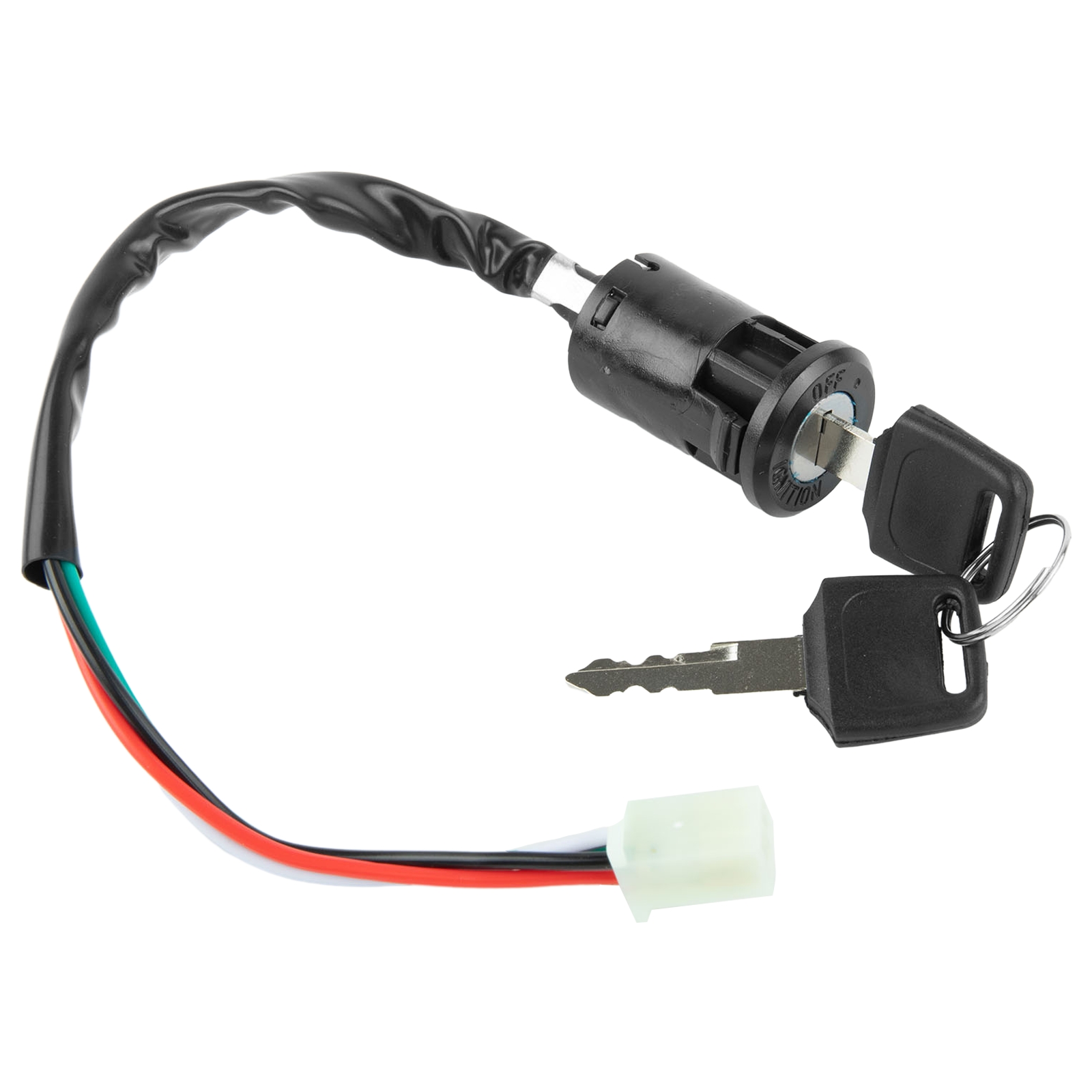 Interrupteur d'allumage de moto + clés, accessoires de Scooter adaptés au Quad Dirt Bike pour ATV marche/arrêt, pièces de rechange universelles en plastique