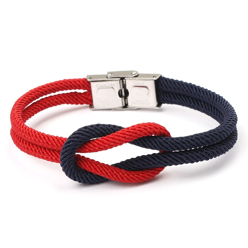 Trend Charm Paraplu Touw Gevlochten Armband Mannen Homme Femme Roestvrij Stalen Gesp Handmatige Diy Paar Armbanden Voor Vrouwen: 654