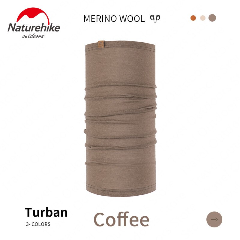 Naturehike outdoor wollen warmhoud tulband dagelijkse sport stretchstof multifunctionele sjaal haarband zacht ademend: Koffie
