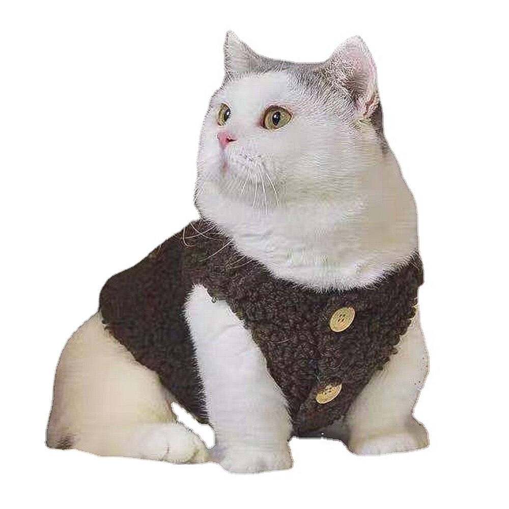 Gilet en peluche pour chat, vêtements à la , résistant au froid, Teddy, épaississement de la chaleur, en cachemire, pour animaux de compagnie, automne et hiver