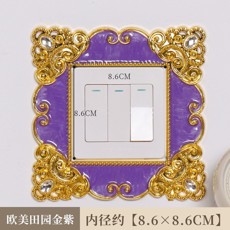 living room bedroom lamp wall socket protection decorative switch sticker wall sticker double switch cover decoration: SKY BLUE