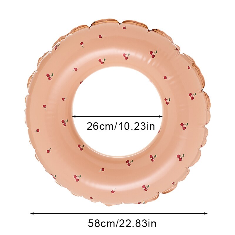 Inflatable Circle For Children Circle Swimming Kids Floaties Inflatable Swimming Ring Pool Accessories Inflatable Pool Toys: cherry 70