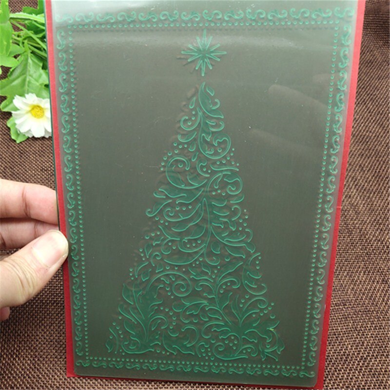 Christmas tree DIY Plastic Embossing Folders for DIY Scrapbooking Paper Craft/Card Making Decoration Supplies