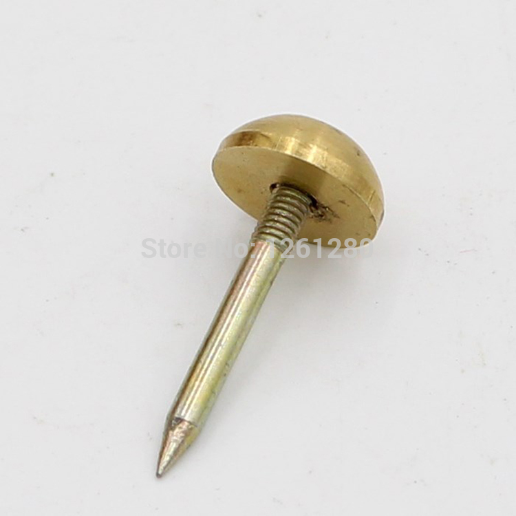 Estilo chino, antiguo, sólido, clavo de latón, tambor, remaches, sujeción de sofá, clavos decorativos, pieza de herramientas para puerta