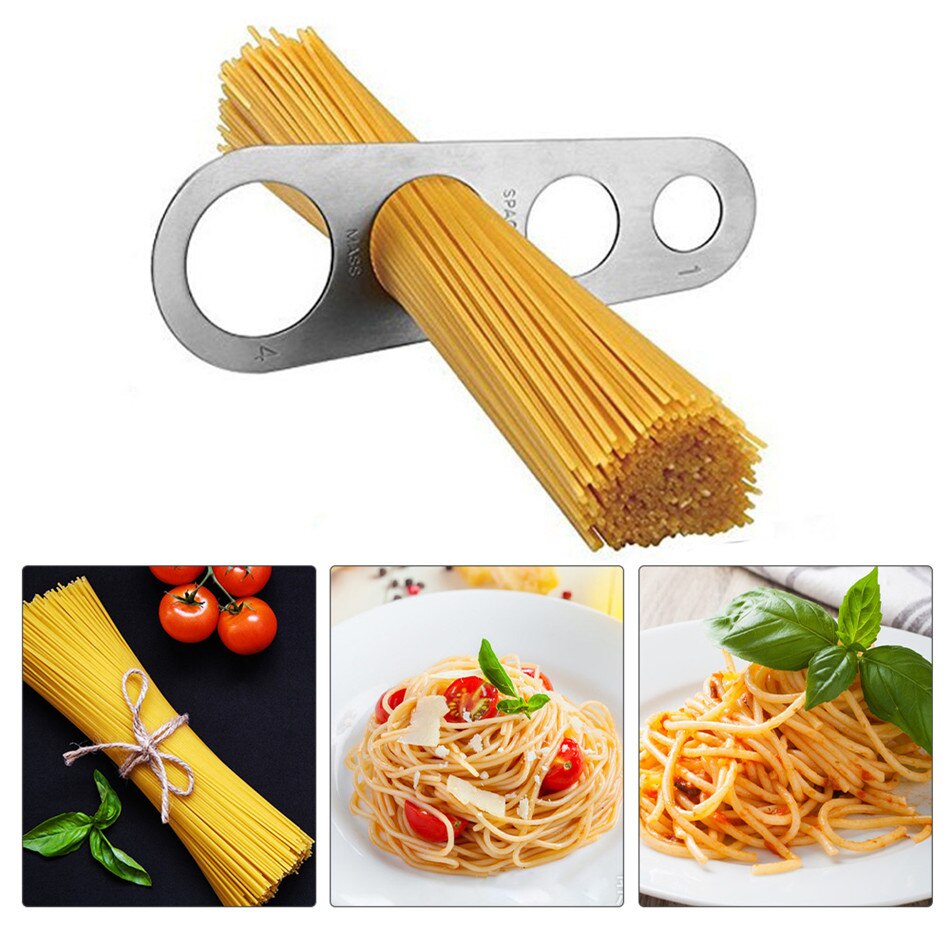 Vogvigo roestvrijstalen spaghettimeter, pasta- en noedelmeter, eenvoudig te gebruiken noedelmeter, keukenaccessoires