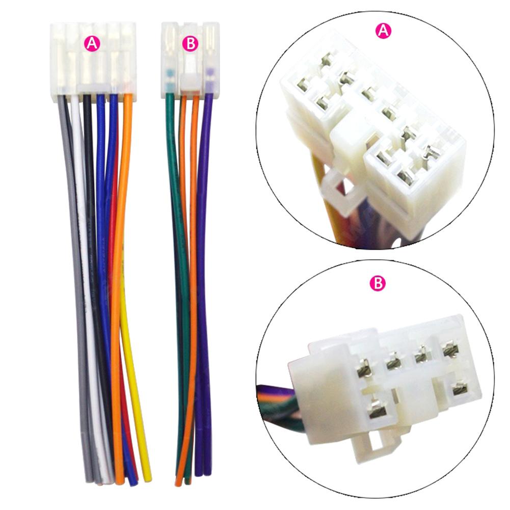 2Pcs Car Radio Stereo CD Player Wiring Harness Cable Installation Kit for Toyota