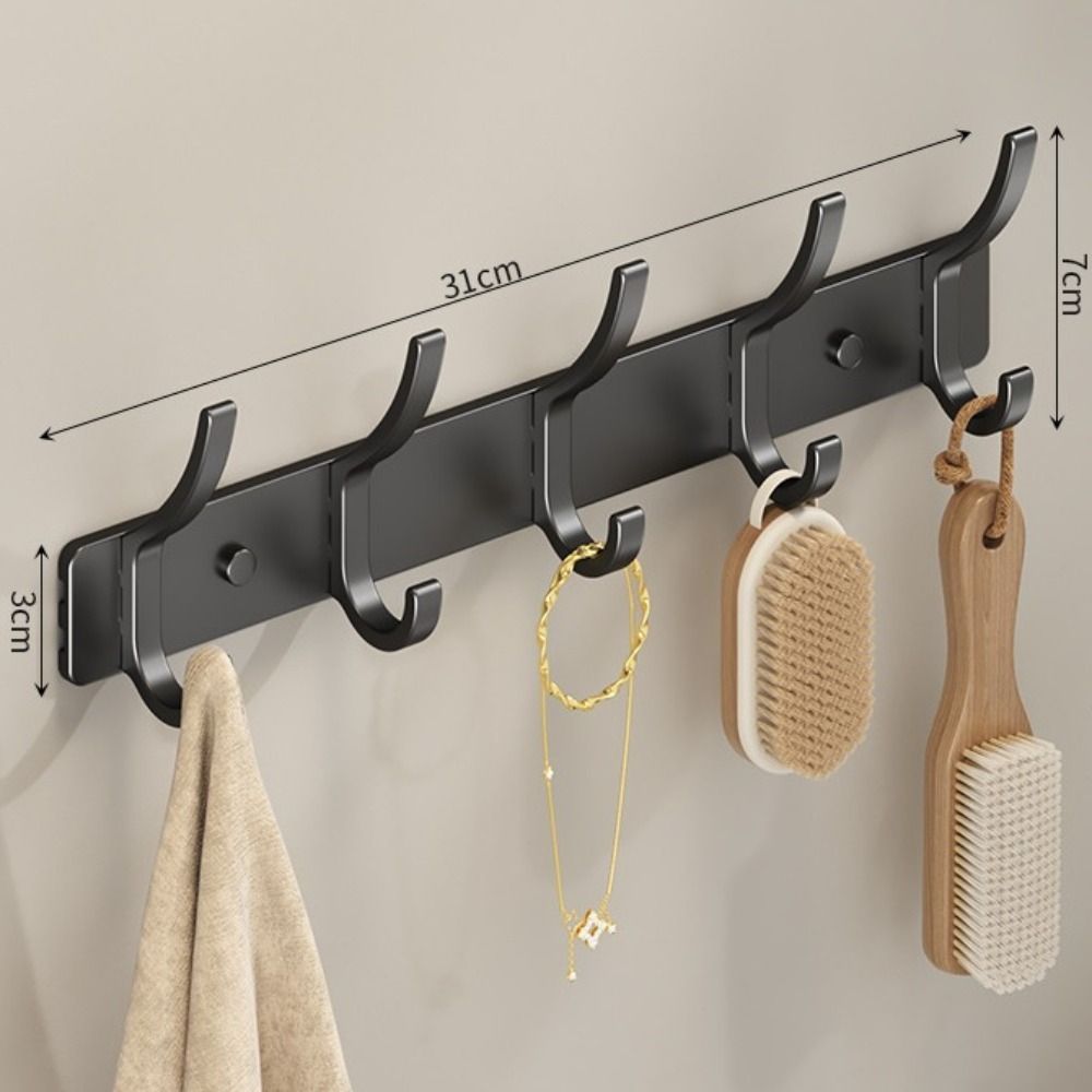 Sterke Dragende Kleding Jas Haken Zware Wandrek Handdoek Haken Huis Koolstofstaal Muur Gemonteerde Deur Hanger Badkamer: Light Grey