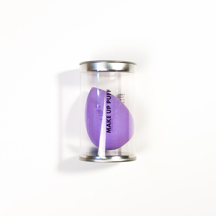Ansiktspuder puff kalebass vatten snedskuren puff concealer flytande foundation mjuk svamp skönhet kosmetika verktyg: Plåtlåda slumpmässigt