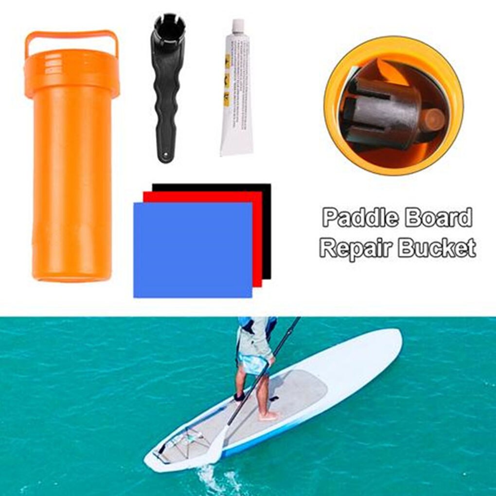 Color Random Inflatable Paddle Board Repair Kit Inflatable Kayak Raft Puncture Repair Patches Glue Wrench Set