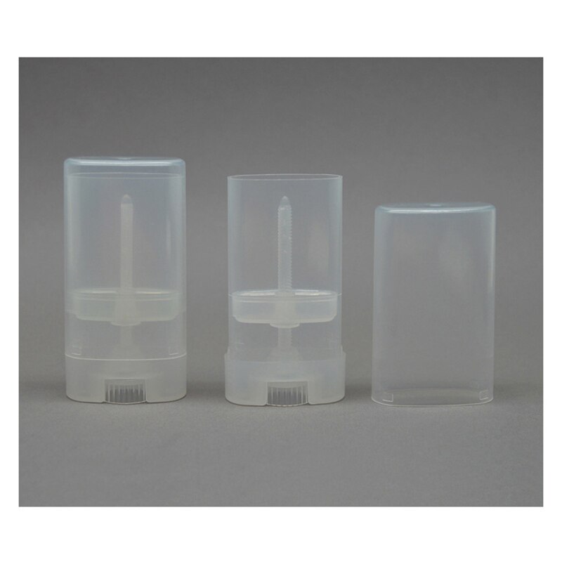Plastic Lege Ovale Lippenbalsem Buizen Draagbare Deodorant Containers Clear White Lippenstift Mode Lip Tube Hervulbare Flessen: 5pcs / transparent