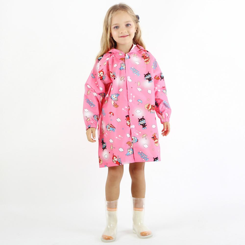 Große Größe Regenmantel für Kinder Cartoon Kinder Mädchen Regendicht Regen Mantel Wasserdicht Poncho Jungen Regenbekleidung Kindergarten Kind Regenanzug: Pink / L