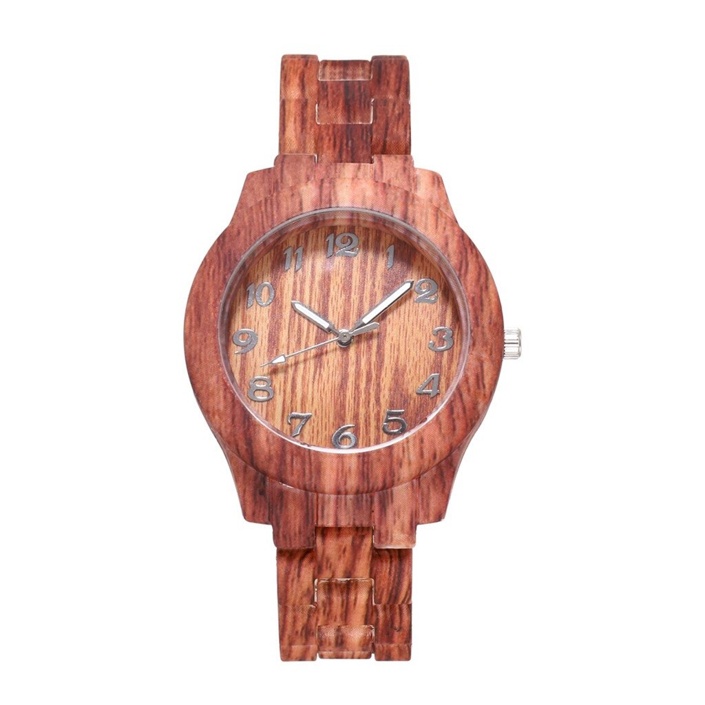 High-End Wood Grain Band Women Men/Dial Analog Quartz Sport Wrist ladies women Wrist watches Dress watch Wrist: 3