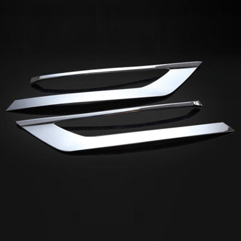 pcmos ABS Chrome Front Fog Light Lower Bumper Cover Trim For Volvo S90 - Exterior Parts Chromium Styling Stickers 2Pcs