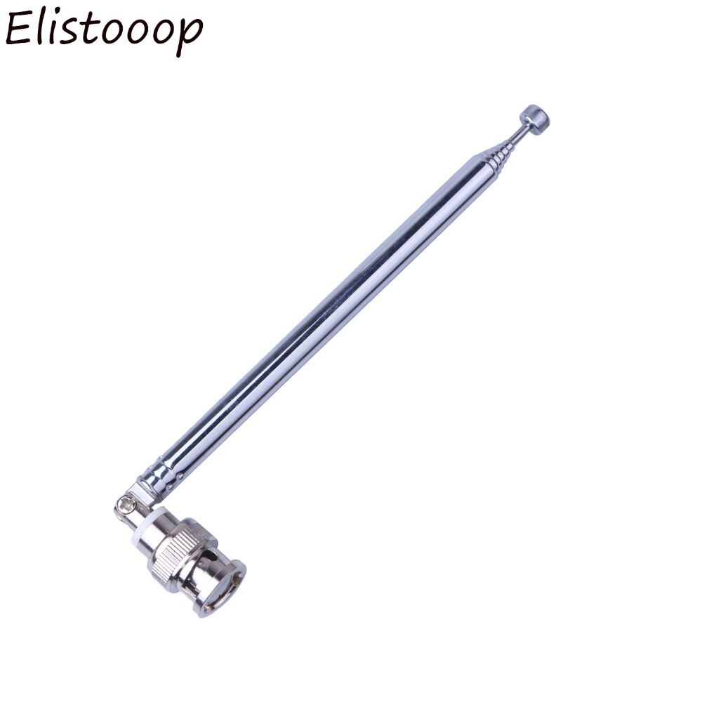 Elistooop kannettava fm-radioskanneri vastaanotin vhf uhf tv-antennit 45cm teleskooppilaajennettavaa antennia bnc-liittimellä